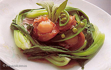 Slow Cooked Abalone with Vegetables